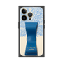 プレミアムスクエアケース LANVIN en Bleu - STAND & RING RIBBON［ LANVIN en Bleu - Lace - Blue ］
