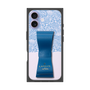 プレミアムスクエアケース LANVIN en Bleu - STAND & RING RIBBON［ LANVIN en Bleu - Lace - Blue ］