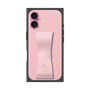 プレミアムスクエアケース LANVIN en Bleu - STAND & RING RIBBON［ LANVIN en Bleu - Logo Pattern - Pink ］