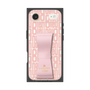 プレミアムスクエアケース LANVIN en Bleu - STAND & RING RIBBON［ LANVIN en Bleu - Logo Pattern - Pink ］