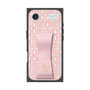 プレミアムスクエアケース LANVIN en Bleu - STAND & RING RIBBON［ LANVIN en Bleu - Logo Pattern - Pink ］