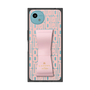 プレミアムスクエアケース LANVIN en Bleu - STAND & RING RIBBON［ LANVIN en Bleu - Logo Pattern - Pink ］