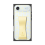 プレミアムスクエアケース LANVIN en Bleu - STAND & RING RIBBON［ LANVIN en Bleu - Monogram - Yellow ］