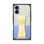 プレミアムスクエアケース LANVIN en Bleu - STAND & RING RIBBON［ LANVIN en Bleu - Lace - Yellow ］