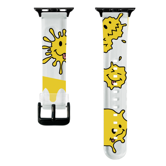 スマートウォッチクリアバンド［ PAINTING SMILE Yellow ］