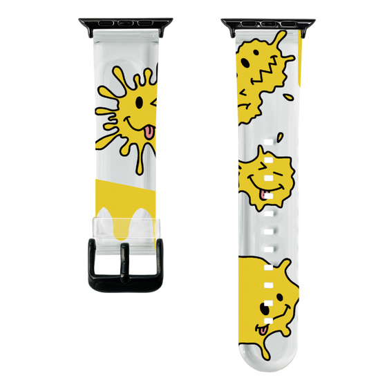スマートウォッチクリアバンド［ PAINTING SMILE Yellow ］