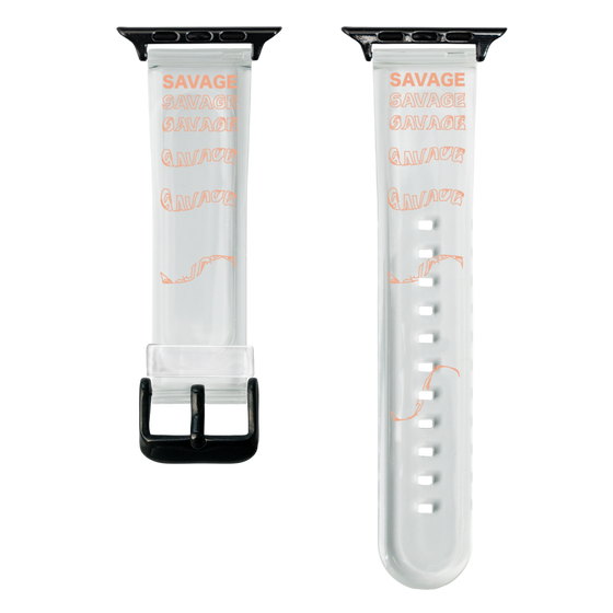 スマートウォッチクリアバンド［ SAVAGE Orange ］
