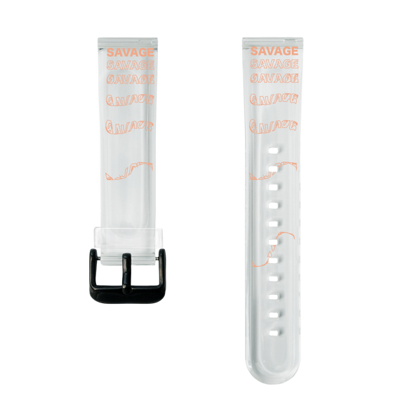スマートウォッチクリアバンド［ SAVAGE Orange ］