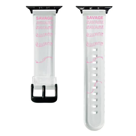 スマートウォッチクリアバンド［ SAVAGE Pink ］