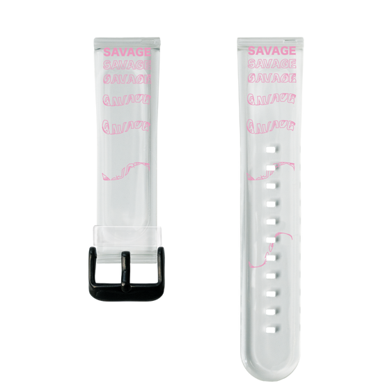 スマートウォッチクリアバンド［ SAVAGE Pink ］