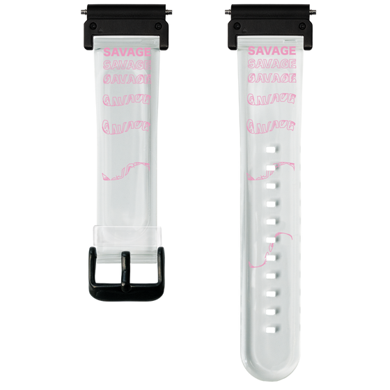 スマートウォッチクリアバンド［ SAVAGE Pink ］