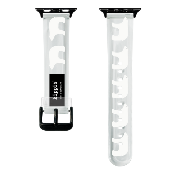 スマートウォッチクリアバンド［ kippis® - Jaakarhu - シロクマ ］