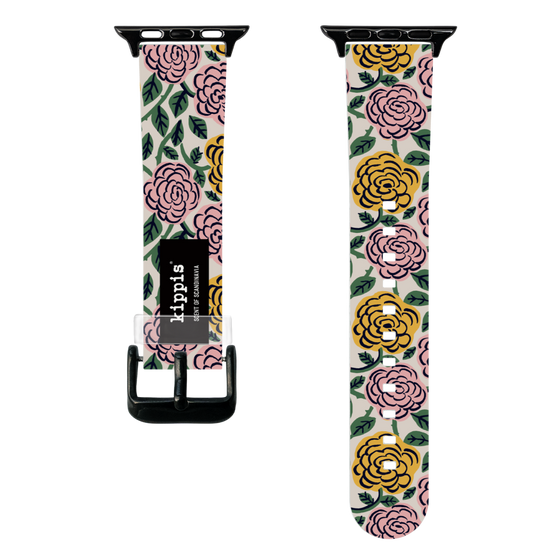 スマートウォッチクリアバンド［ kippis® - Ruusu - バラ ］