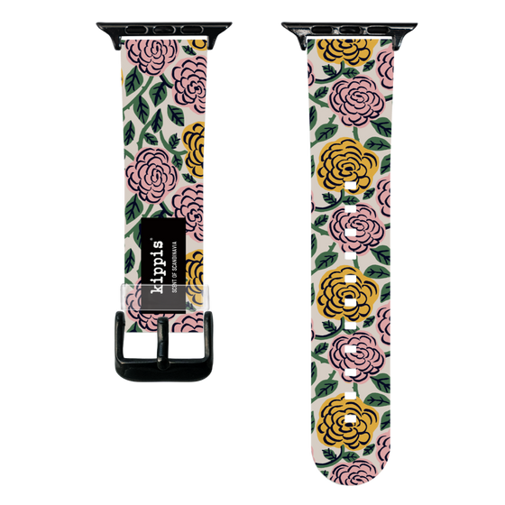 スマートウォッチクリアバンド［ kippis® - Ruusu - バラ ］