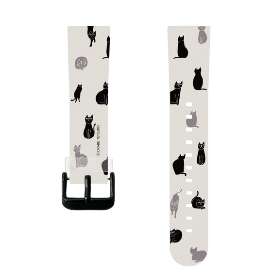 スマートウォッチクリアバンド［ おかべてつろう - うしろ向き、まえ向き ］