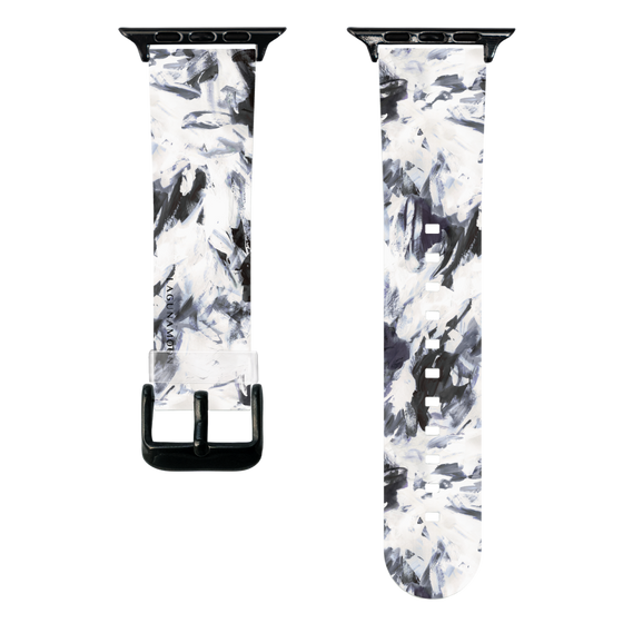 スマートウォッチクリアバンド［ LAGUNAMOON - ペイント - Navy ］