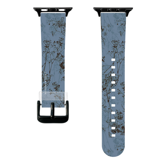 スマートウォッチクリアバンド［ LAGUNAMOON - ボタニカル - Blue ］