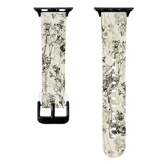 スマートウォッチクリアバンド［ LAGUNAMOON - ボタニカル - Beige ］