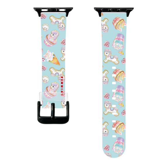 スマートウォッチクリアバンド［ SWIMMER - ユニコーンパーティー ］