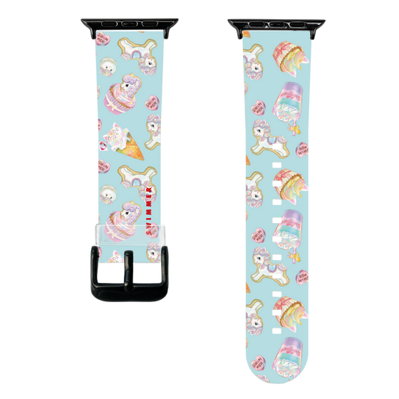 スマートウォッチクリアバンド［ SWIMMER - ユニコーンパーティー ］