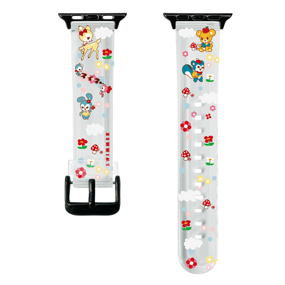 スマートウォッチクリアバンド［ SWIMMER - レトロアニマル ］