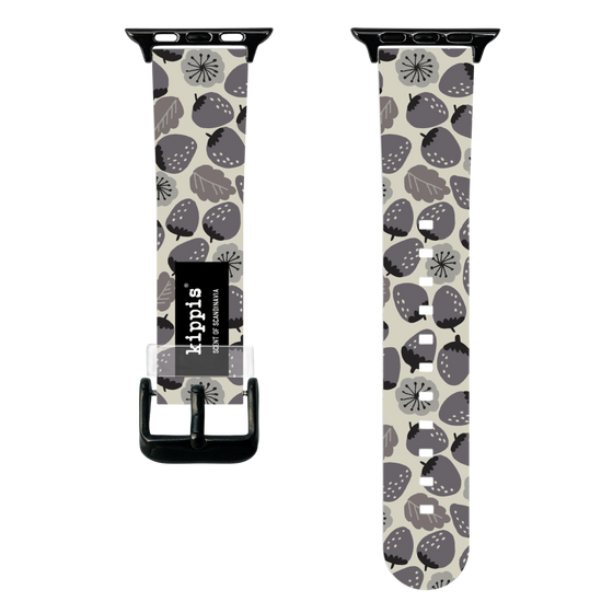 スマートウォッチクリアバンド［ kippis® - Mansikka 苺 ］