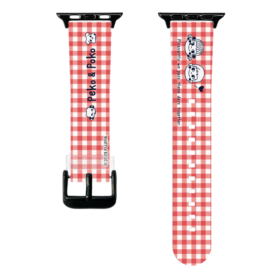 スマートウォッチクリアバンド［ ペコちゃん - チェック ］