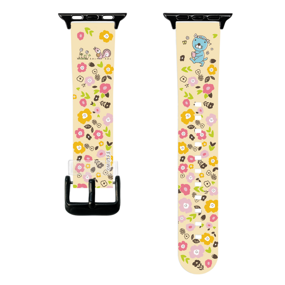 スマートウォッチクリアバンド［ ぼのぼの - お花 ］