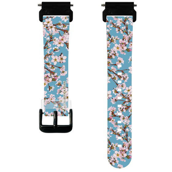 スマートウォッチクリアバンド［ 日比谷花壇 - サクラ - ライトブルー ］