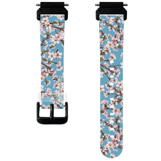 スマートウォッチクリアバンド［ 日比谷花壇 - サクラ - ライトブルー ］