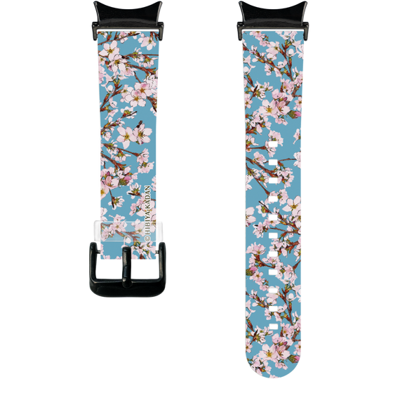 スマートウォッチクリアバンド［ 日比谷花壇 - サクラ - ライトブルー ］