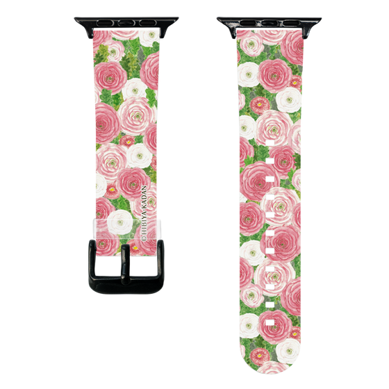 スマートウォッチクリアバンド［ 日比谷花壇 - ラナンキュラス&デイジー ］