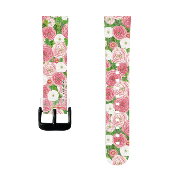 スマートウォッチクリアバンド［ 日比谷花壇 - ラナンキュラス&デイジー ］