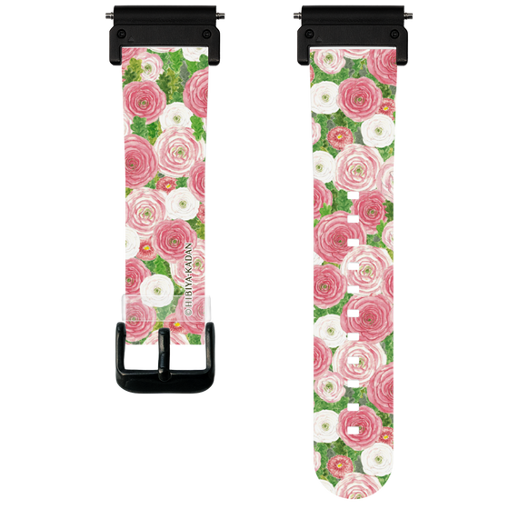 スマートウォッチクリアバンド［ 日比谷花壇 - ラナンキュラス&デイジー ］