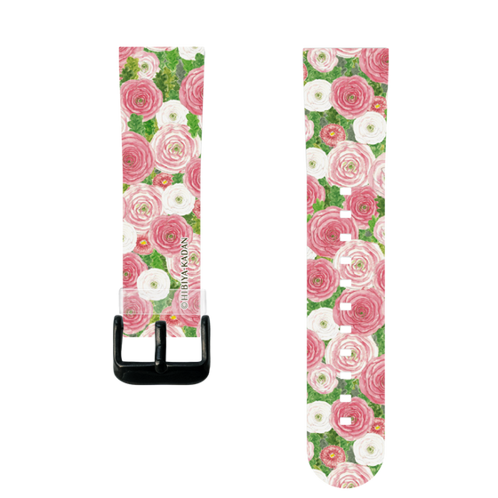 スマートウォッチクリアバンド［ 日比谷花壇 - ラナンキュラス&デイジー ］