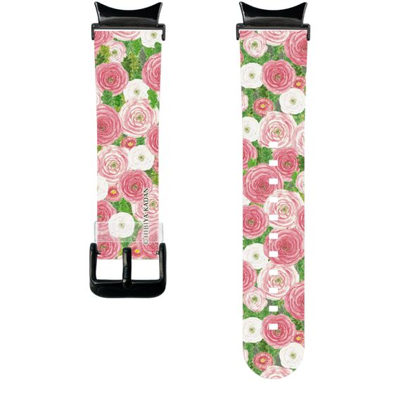 スマートウォッチクリアバンド［ 日比谷花壇 - ラナンキュラス&デイジー ］