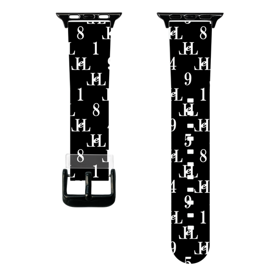 スマートウォッチクリアバンド［ Chell classy - Monogram - Black ］