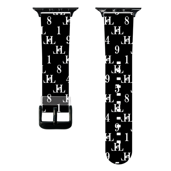 スマートウォッチクリアバンド［ Chell classy - Monogram - Black ］