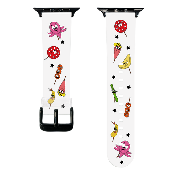 スマートウォッチクリアバンド［ クシニョロ - 串カツの具材 ］