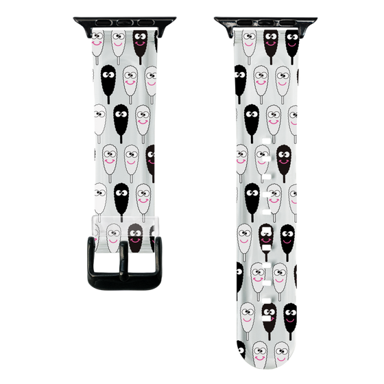 スマートウォッチクリアバンド［ クシニョロ - クシニョロ - モノクロ ］