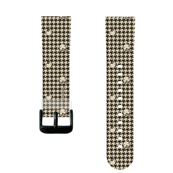 スマートウォッチクリアバンド［ ぼのぼの - ぼのぼの千鳥格子柄 - ブラック ］