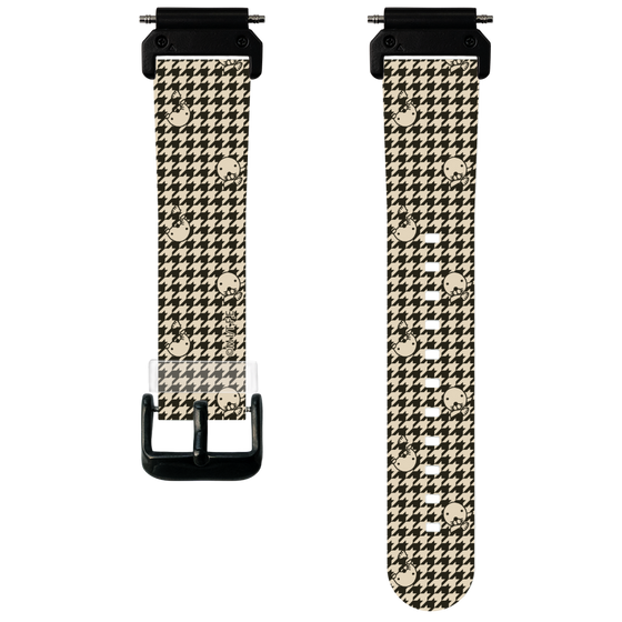 スマートウォッチクリアバンド［ ぼのぼの - ぼのぼの千鳥格子柄 - ブラック ］
