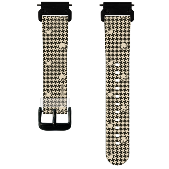 スマートウォッチクリアバンド［ ぼのぼの - ぼのぼの千鳥格子柄 - ブラック ］