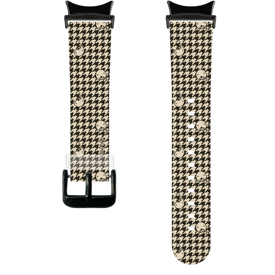 スマートウォッチクリアバンド［ ぼのぼの - ぼのぼの千鳥格子柄 - ブラック ］