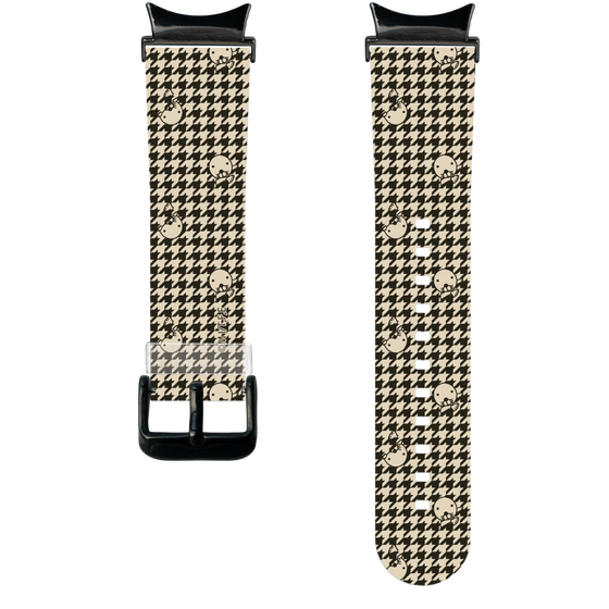 スマートウォッチクリアバンド［ ぼのぼの - ぼのぼの千鳥格子柄 - ブラック ］
