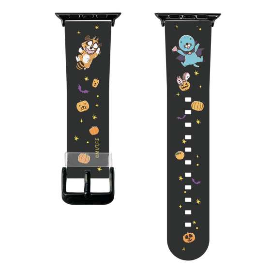 スマートウォッチクリアバンド［ ぼのぼの - ハロウィン集合 - ブラック ］
