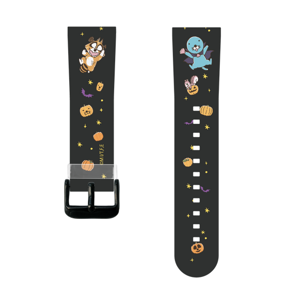 スマートウォッチクリアバンド［ ぼのぼの - ハロウィン集合 - ブラック ］
