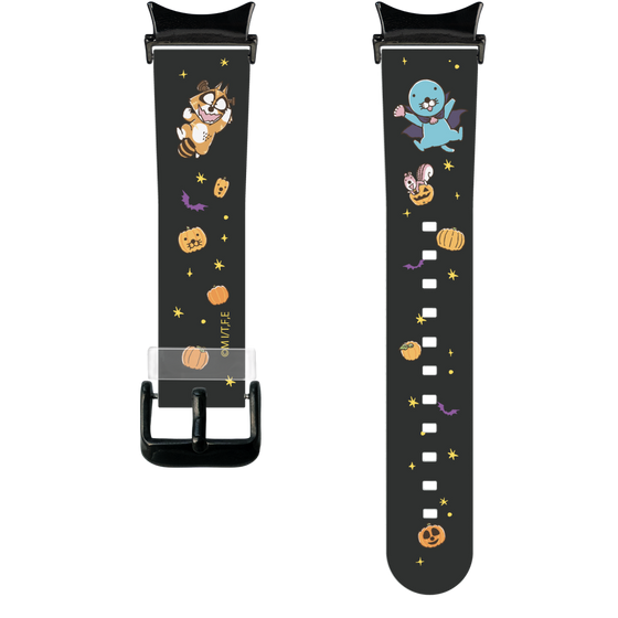 スマートウォッチクリアバンド［ ぼのぼの - ハロウィン集合 - ブラック ］