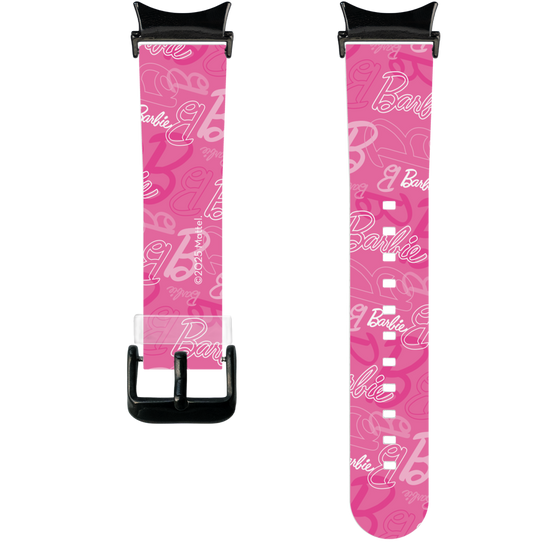 スマートウォッチクリアバンド［ Barbie - ロゴパターン1 ］