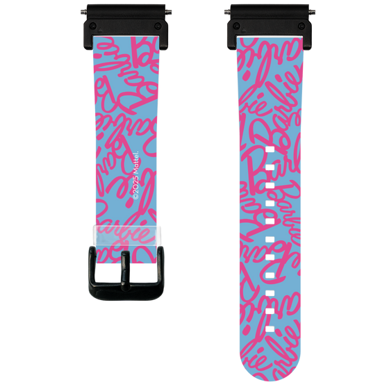 スマートウォッチクリアバンド［ Barbie - ロゴパターン2 ］